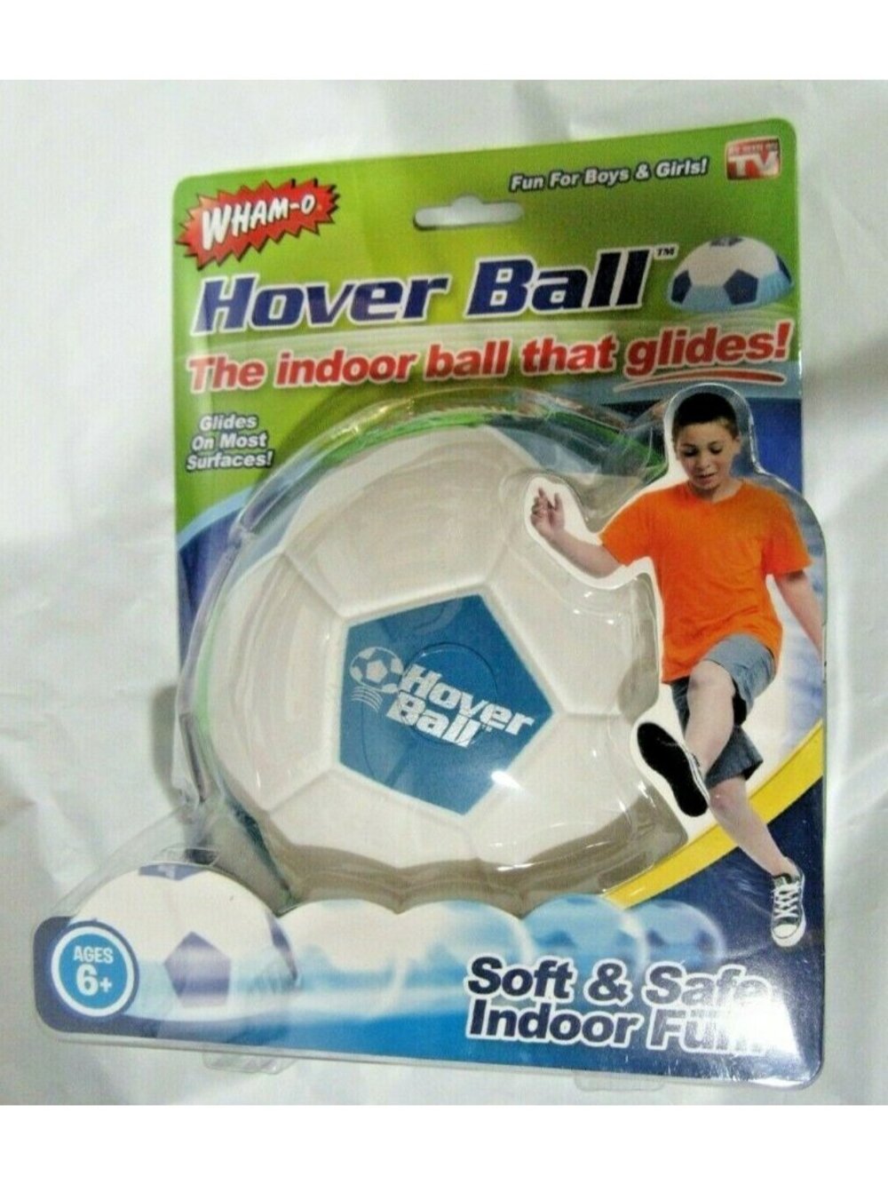 Wham-O Hover Soft and Safe Indoor Green and Blue Ball That Glides As Seen On TV